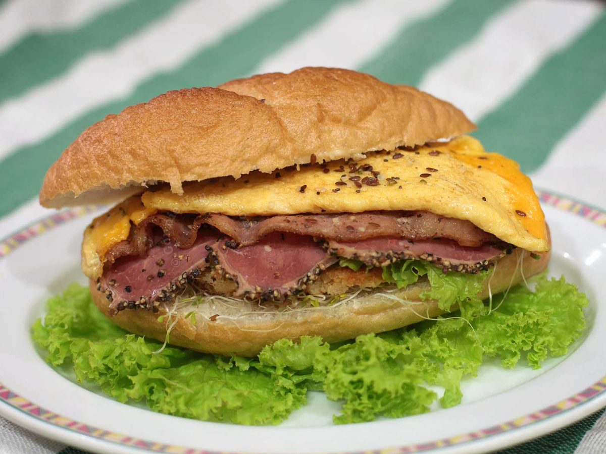 Beef Omelette Sandwich